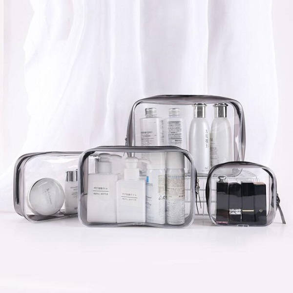 Квадратная форма ПВХ прозрачная дорожная сумка для туалетных принадлежностей